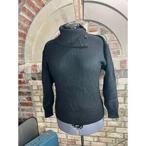 sweater turtle neck ribbed black